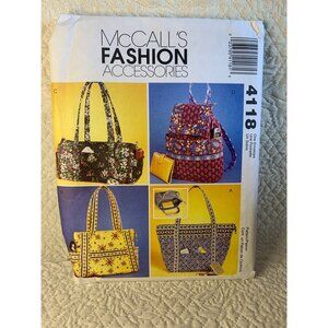 McCall's Misses Handbag Sewing Pattern 4118 - uncut 2003